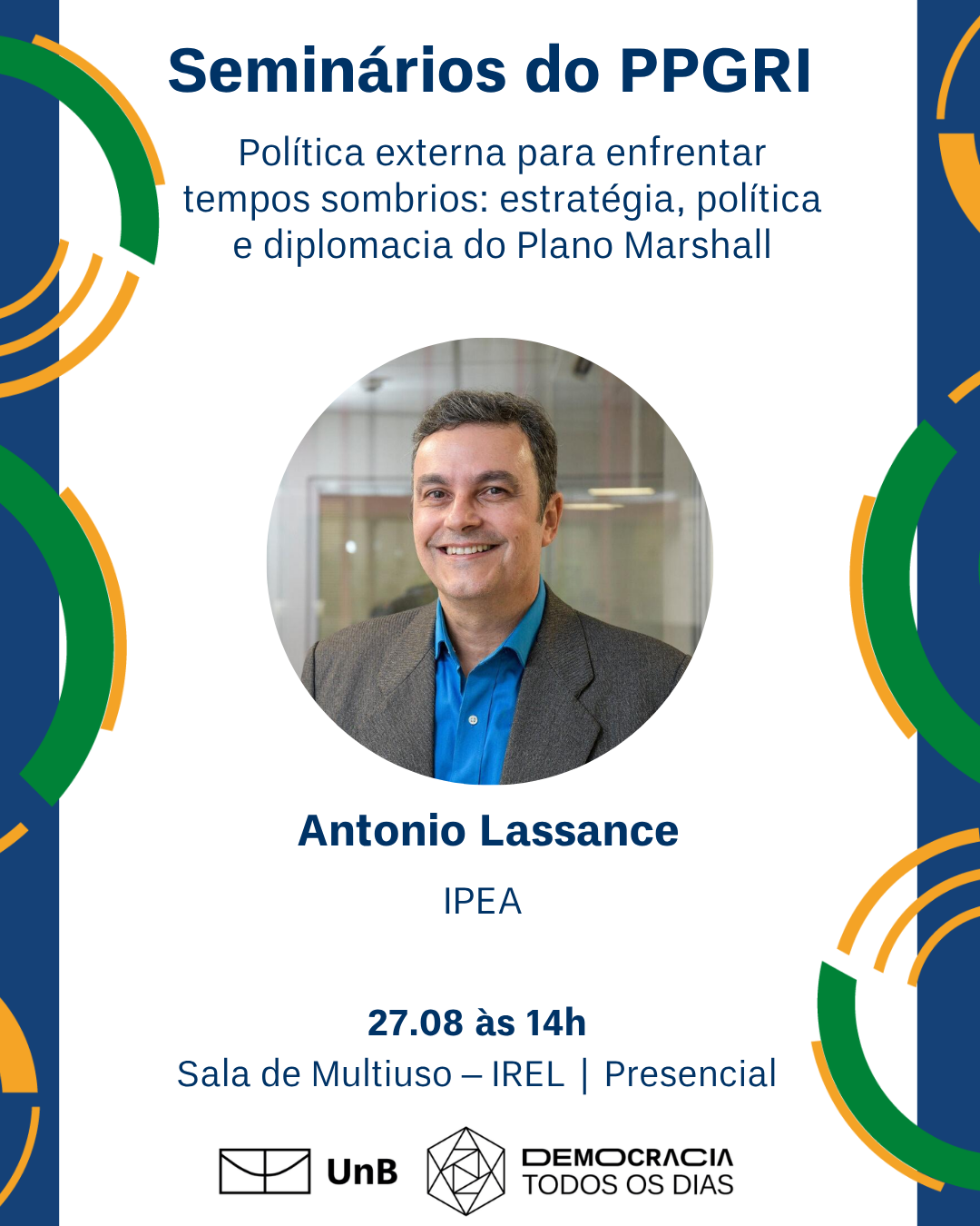 Flyer Palestrante Antonio Lassance - PPGRI